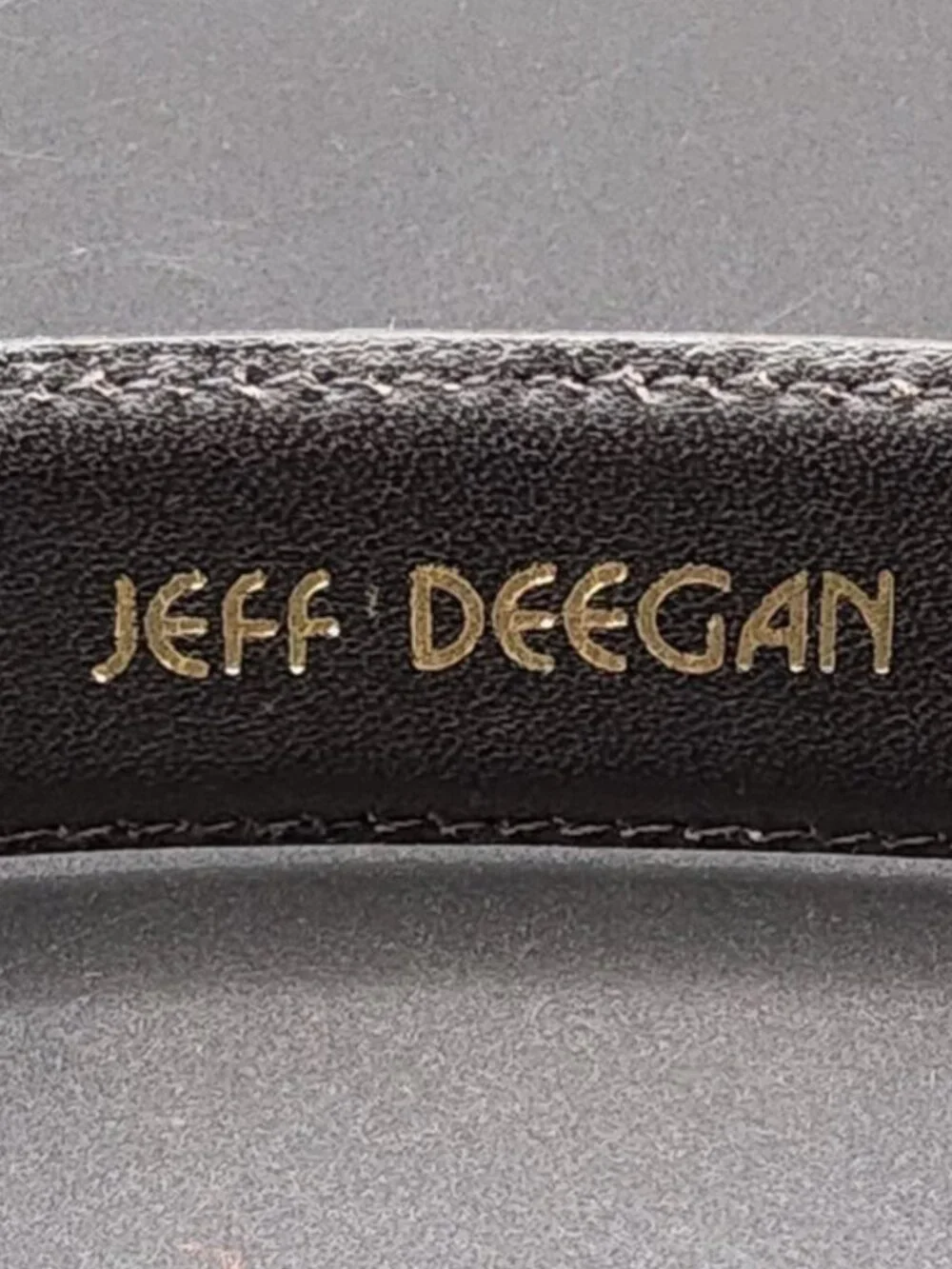 Vintage Jeff Deegan Designs Yellow/Gold Lizard Skin Belt With Removable Bronze